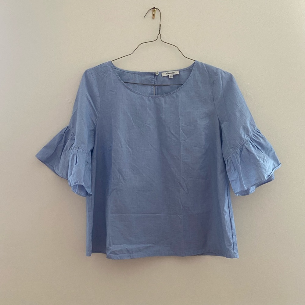 Madewell Ruffle-Sleeve Top - Picture 2 of 6